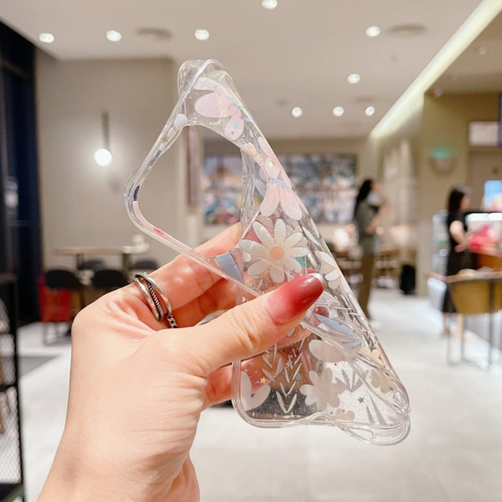 Butterfly Clear Glitter iPhone Case