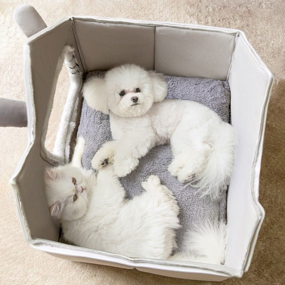 Plush Pet House with Detachable Roof