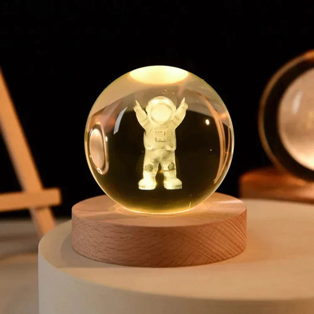 Crystal Ball Engraved with 3D Laser Technology