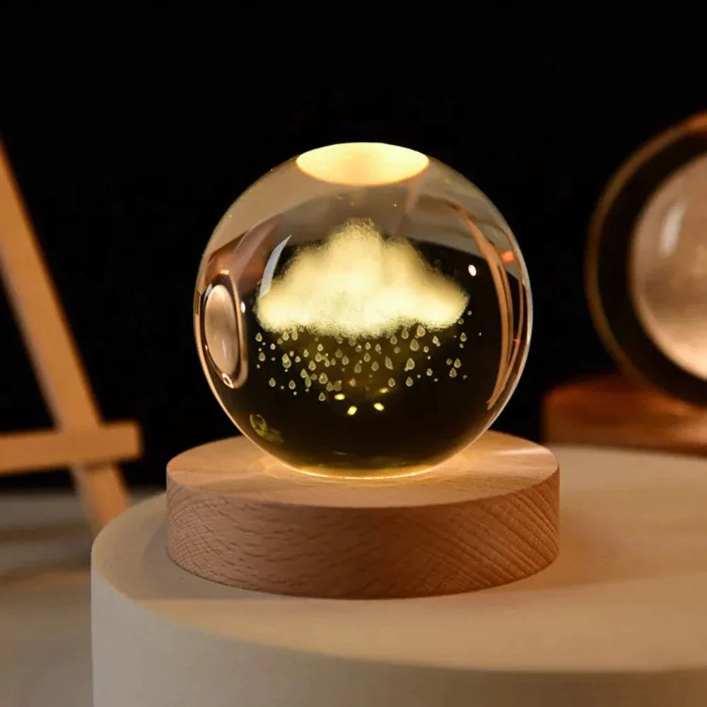Crystal Ball Engraved with 3D Laser Technology