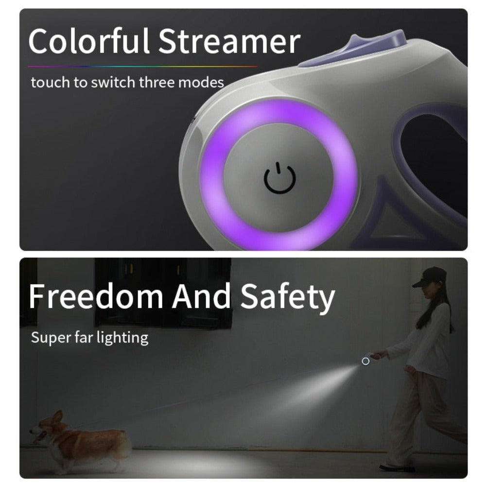 Retractable Illuminating Dog Leash