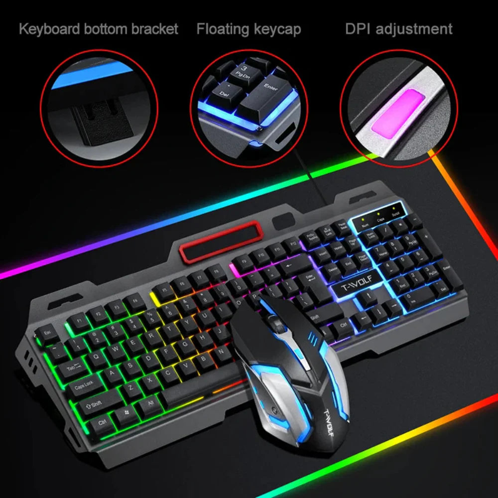 RGB Gaming Keyboard and Mouse Set - Ninja Edition