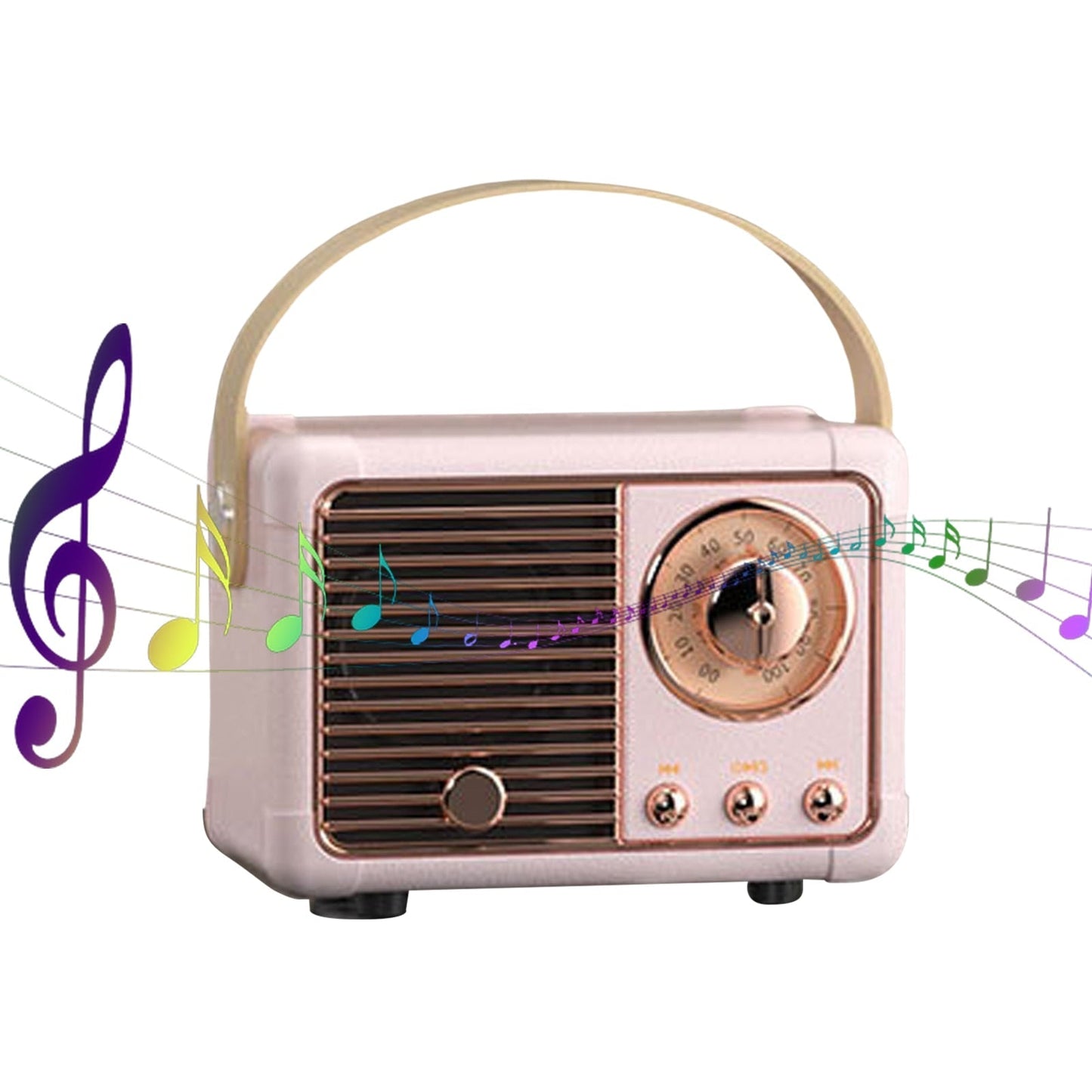 Compact Retro Speakers with Bluetooth and Radio Connectivity