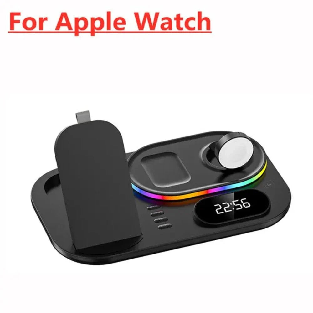 LED Wireless Charging Station with 4-in-1 Functionality