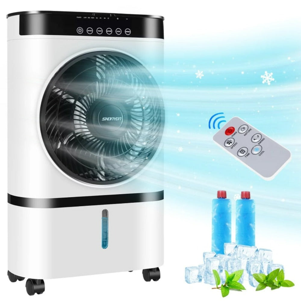 Remote-Controlled Portable Air Cooling Device with Evaporative Technology