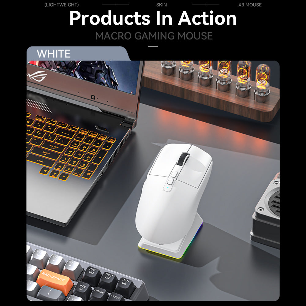 Powerful X6 Tri Mode Wireless RGB Bluetooth Mouse