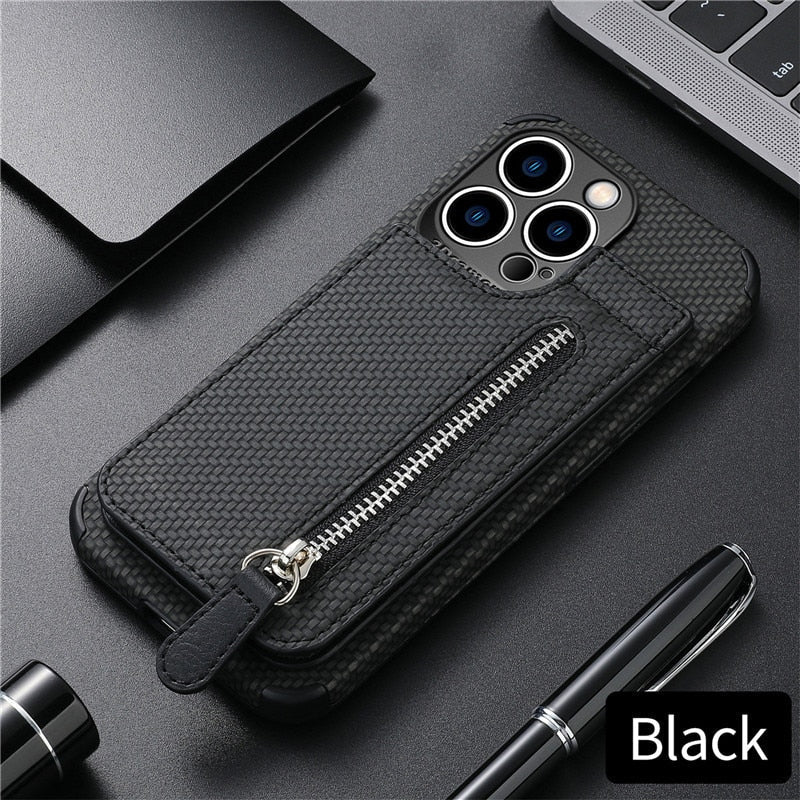 High-End Plant-Based Leather Wallet Case for iPhone