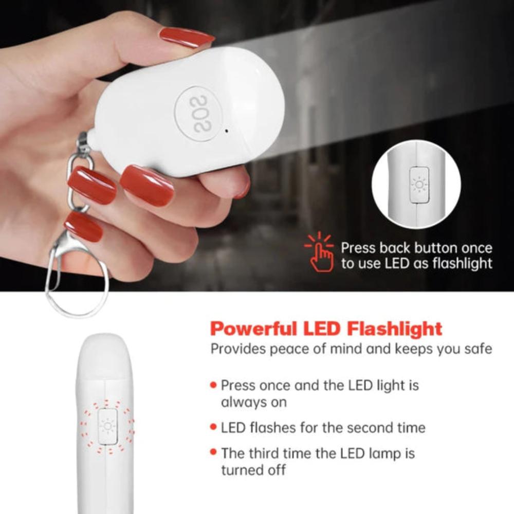 Safety Alarm with LED - Powerful 130dB Siren