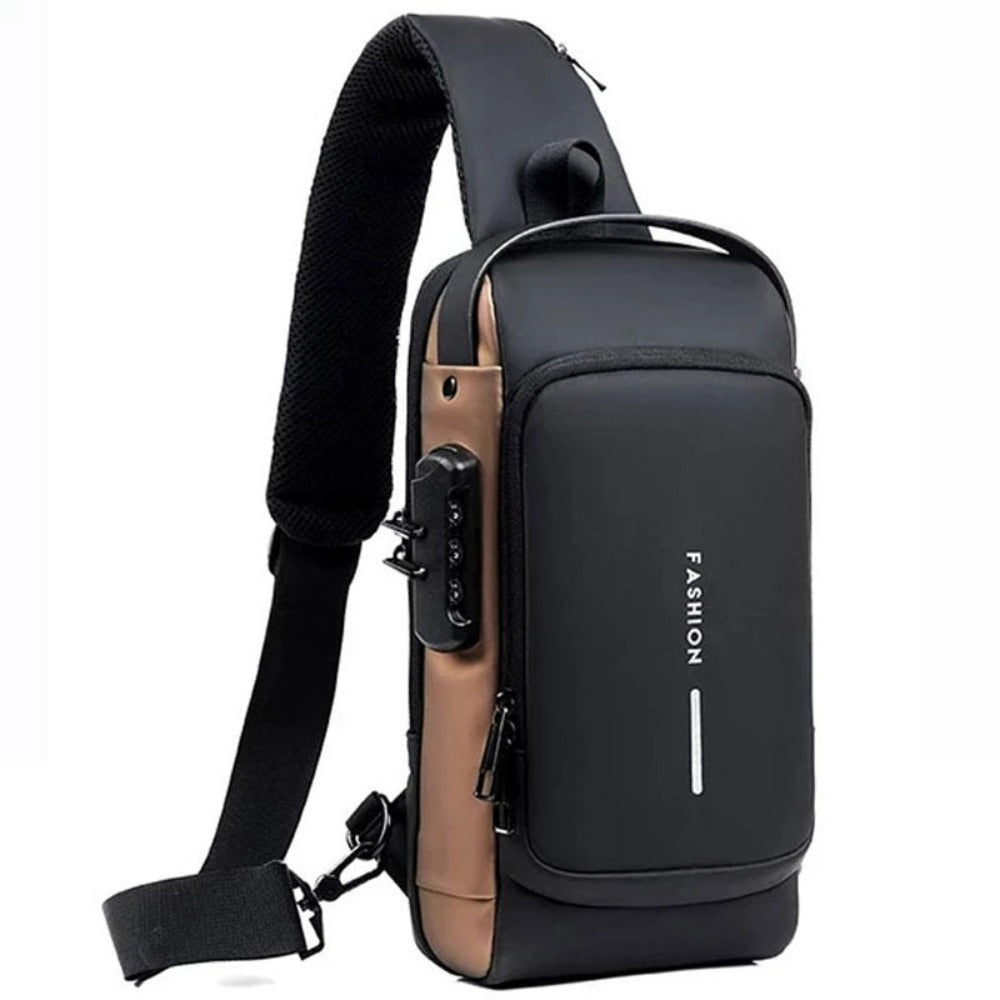 Antitheft Locking Crossbody Shoulder Bag