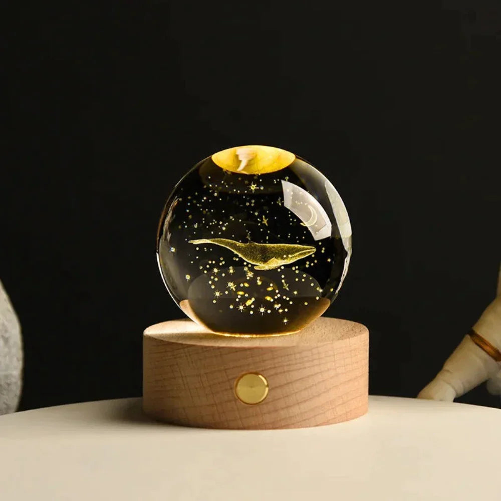 Crystal Ball Engraved with 3D Laser Technology