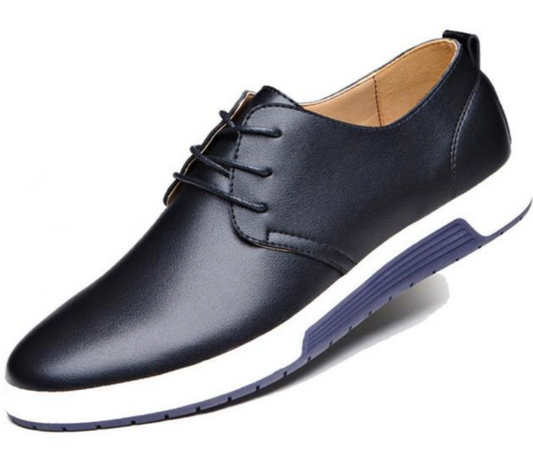 Everyday Lace Up Shoes for Men: Stylish and Comfortable Footwear for Casual Wear: black, white lace-up shoe, minimal dress-ca