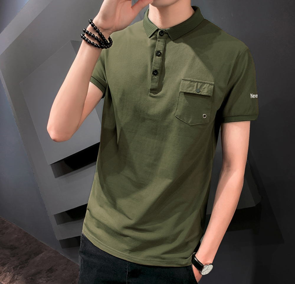 Pocketed Men's Short Sleeve Polo