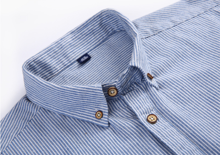 Striped Shirt for Men with Short Sleeves