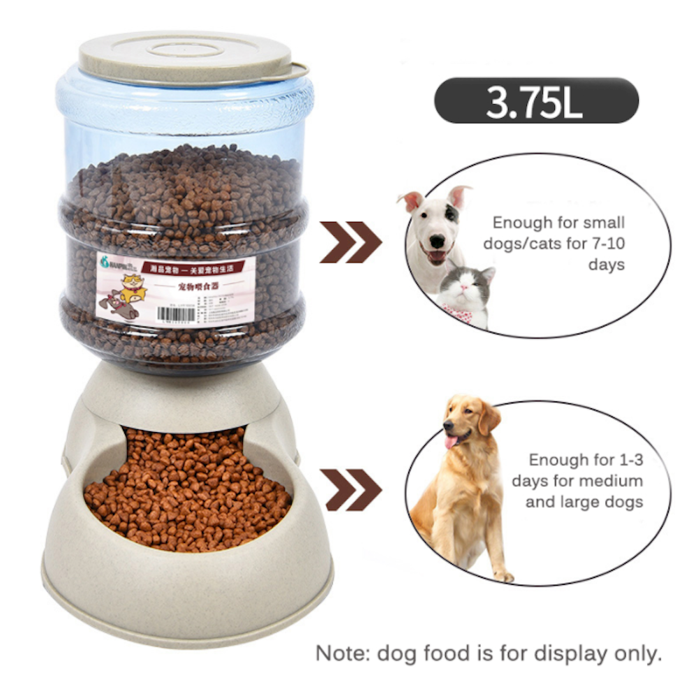 Pet Food Dispenser with 3.75L Capacity and Automated Dispensing