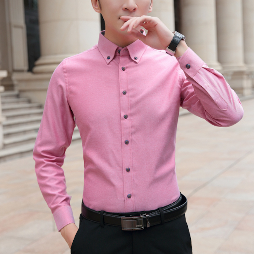 Long Sleeve Oxford Shirt for Men - Updated Title
