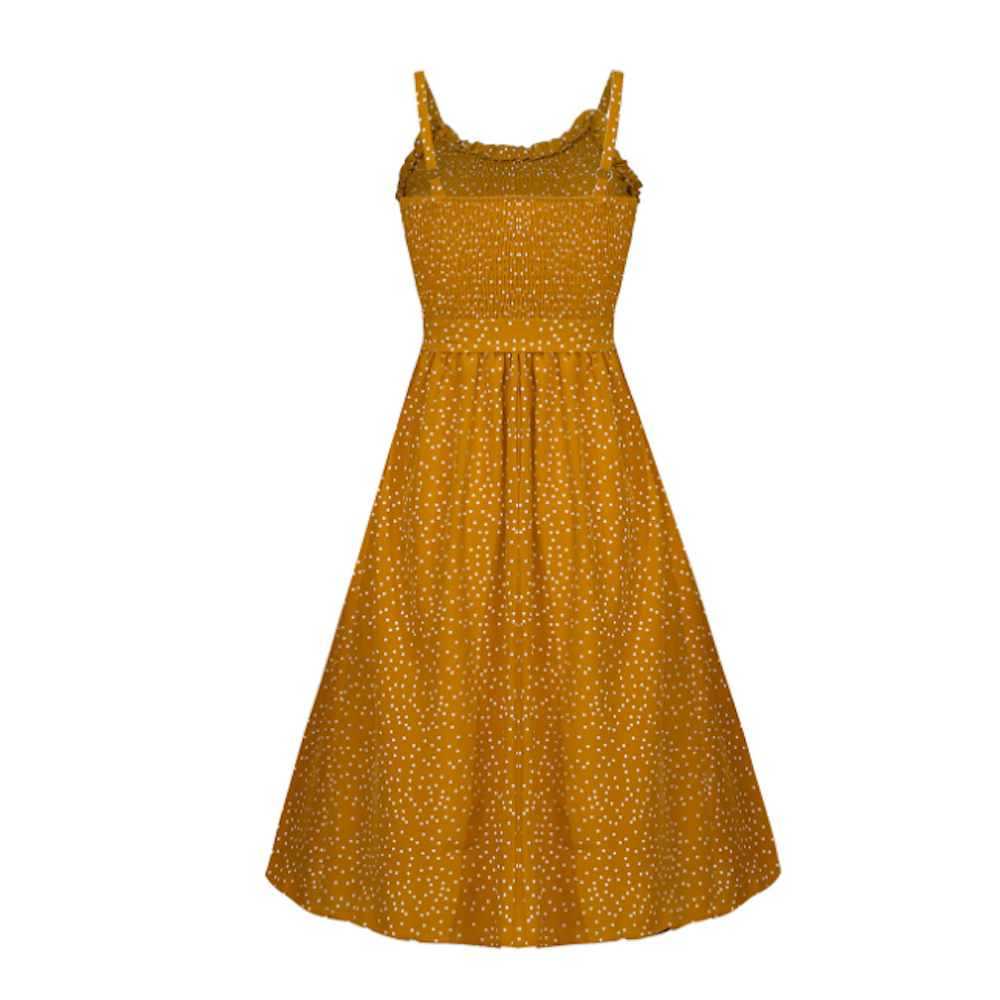 Polka Dot Maxi Dress for Women with Spaghetti Straps