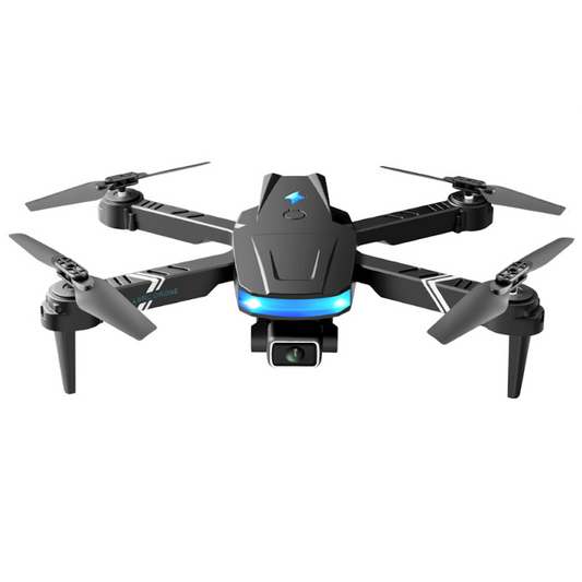 HD Dual Camera Drone with Triple Obstacle Evasion, Ninja Dragon Shadow Z: black, dark gray quadcopter drone, modern futuristi
