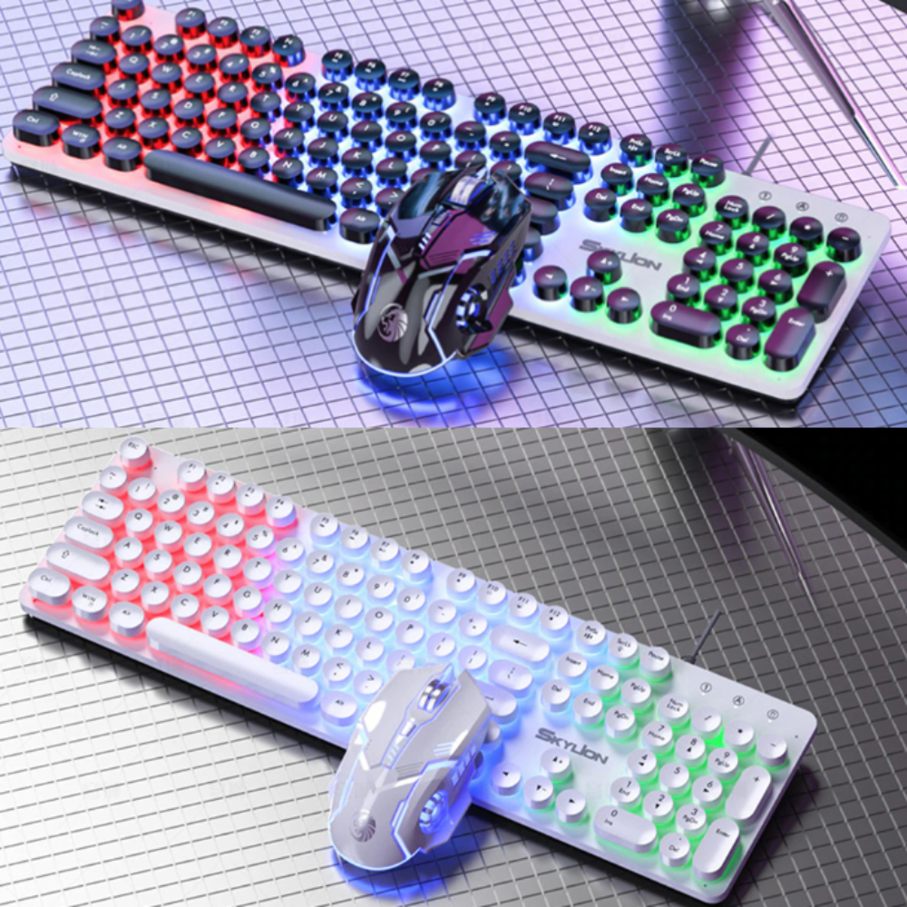 BX9 Gaming USB Wired Keyboard Mouse Set with Dragon LED Backlight