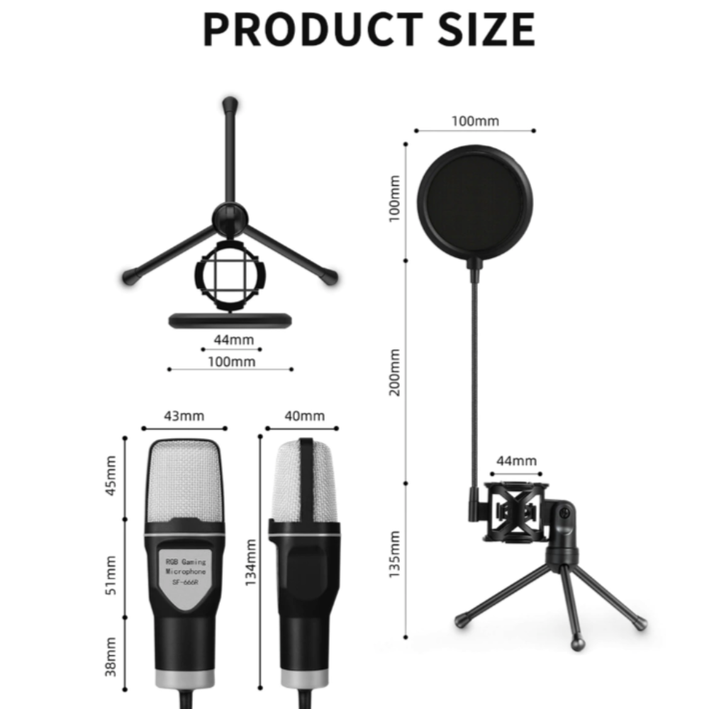 Gaming Desktop Microphone with RGB
