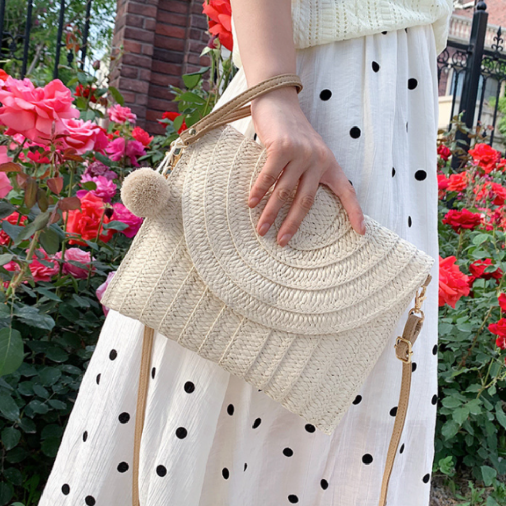 Summer Straw Crossbody Purse