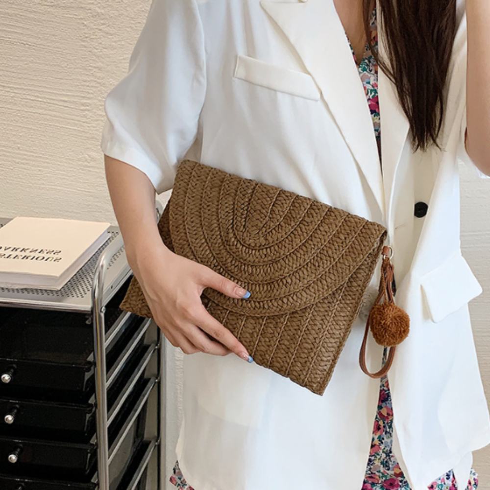 Summer Straw Crossbody Purse