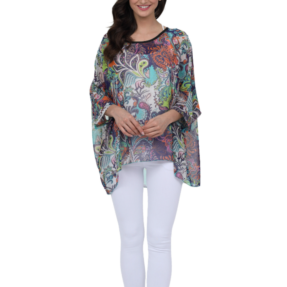 Floral Summer Tunic Top for Women