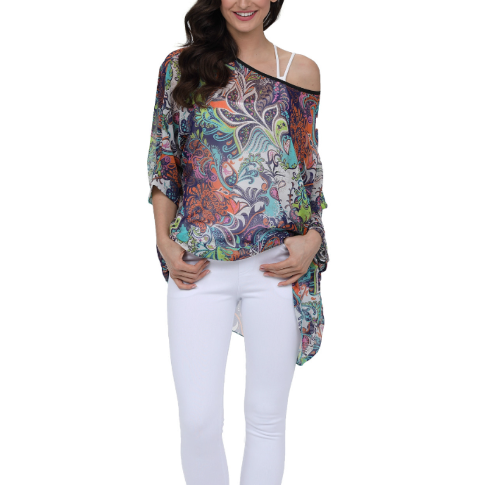 Floral Summer Tunic Top for Women