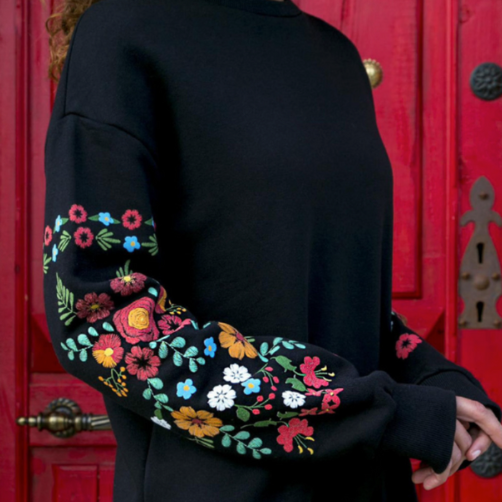 Floral Sleeve Women's Dress