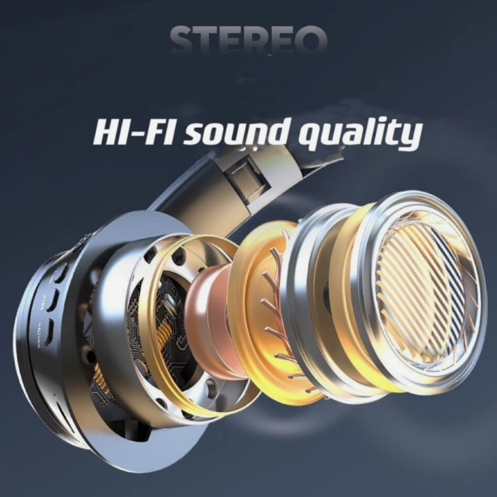 Sporty Dragon Wireless Bluetooth Headphones with Illuminating Light