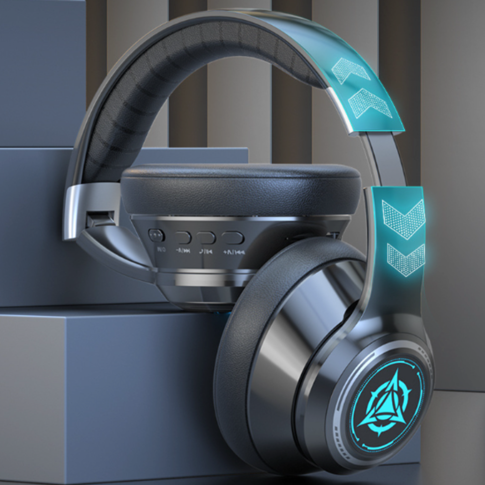 Sporty Dragon Wireless Bluetooth Headphones with Illuminating Light