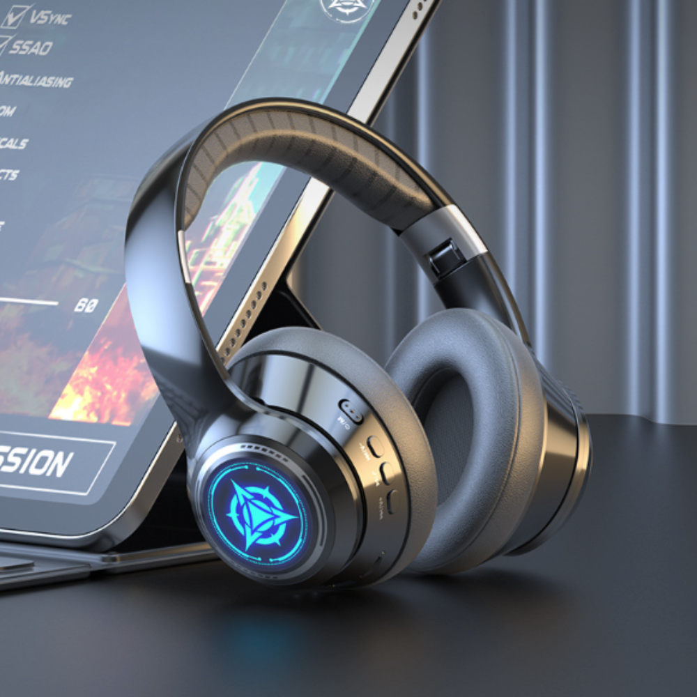 Sporty Dragon Wireless Bluetooth Headphones with Illuminating Light