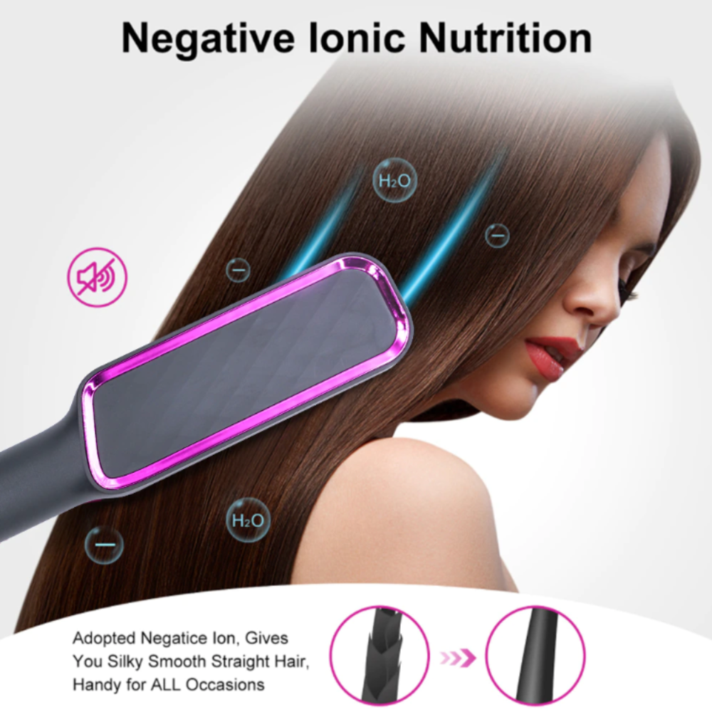 Electric Hair Brush Straightener by Coseey