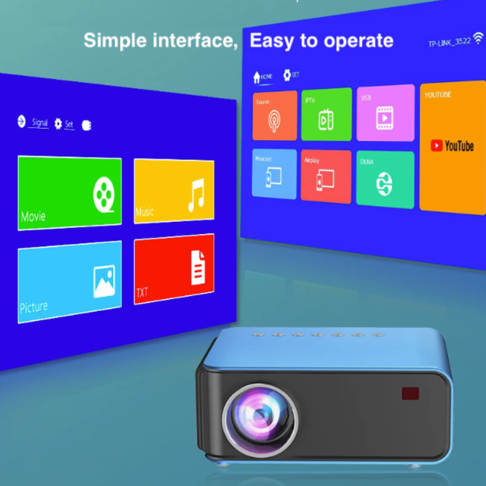 Compact Home Cinema Projector with Full HD 1080P Resolution