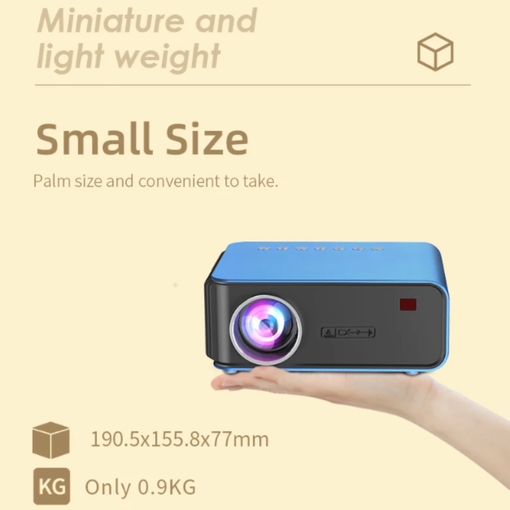 Compact Home Cinema Projector with Full HD 1080P Resolution