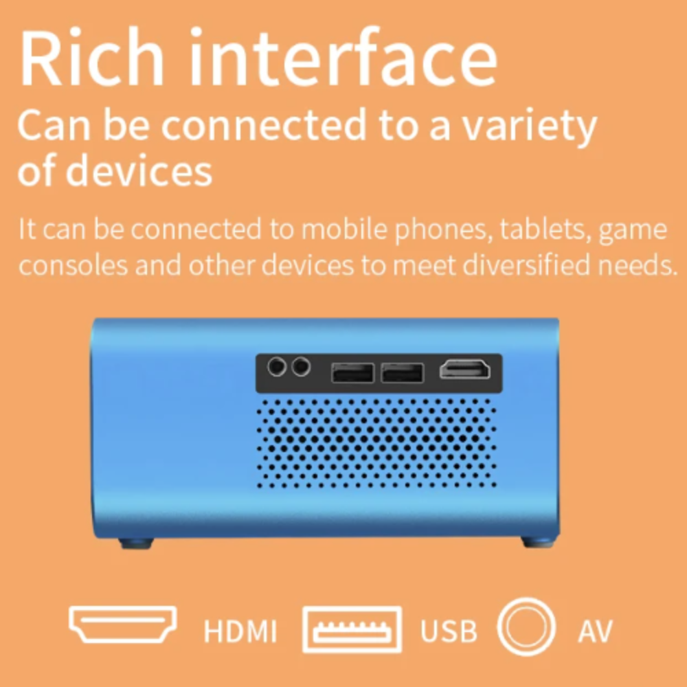 Compact Home Cinema Projector with Full HD 1080P Resolution