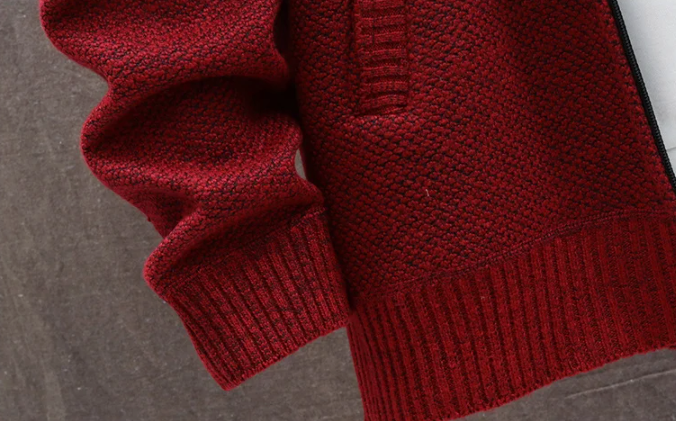 Men's Zip-Up Hooded Sweater Coat
