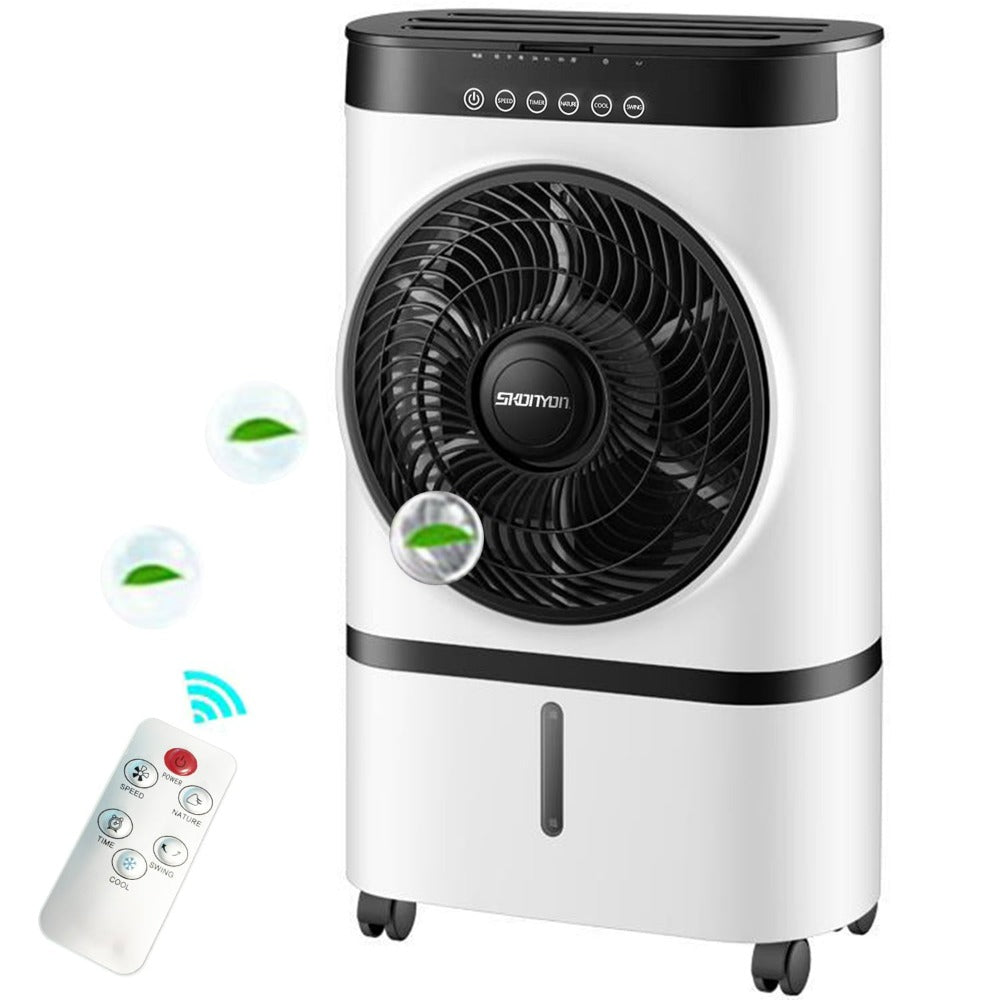 Remote-Controlled Portable Air Cooling Device with Evaporative Technology