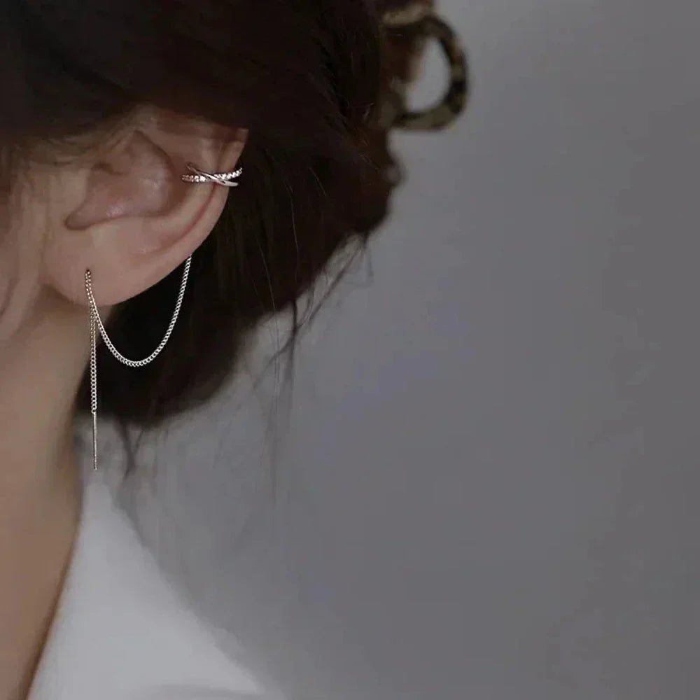 Faux Cuff Clip Drop Earring for a Striking Look