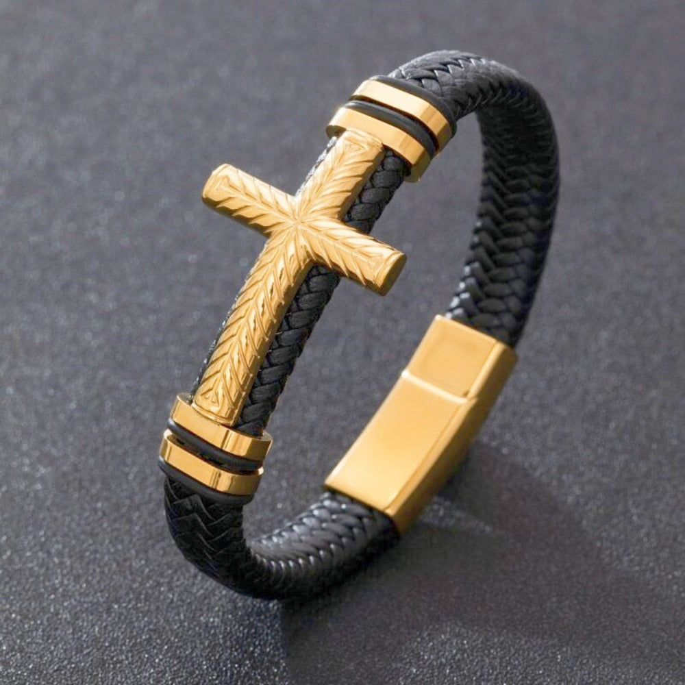 Braided Charm Bracelet Made from Vegan Leather