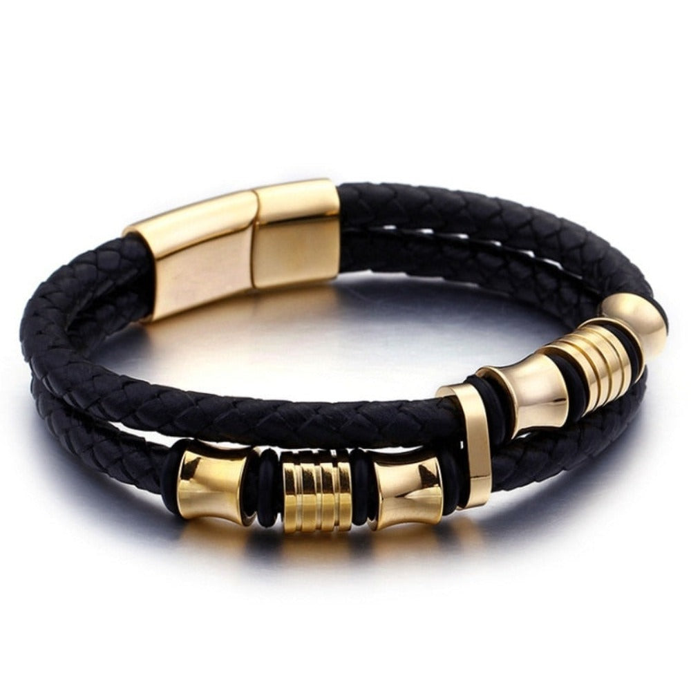 Braided Charm Bracelet Made from Vegan Leather