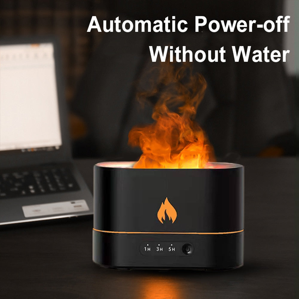 Essential Oil Diffuser with Fiery Effect and Timer
