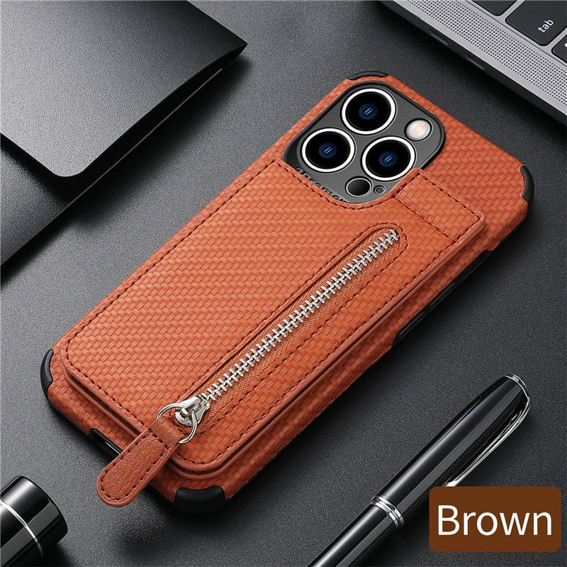 High-End Plant-Based Leather Wallet Case for iPhone