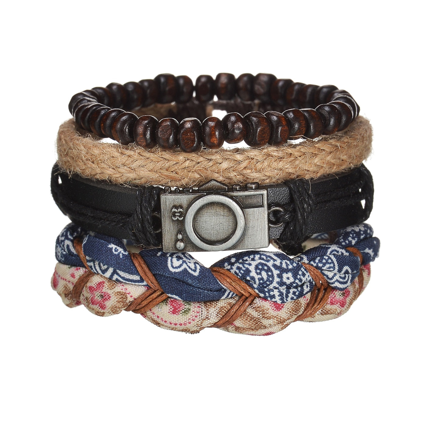 Contemporary Men's Layered Wristband