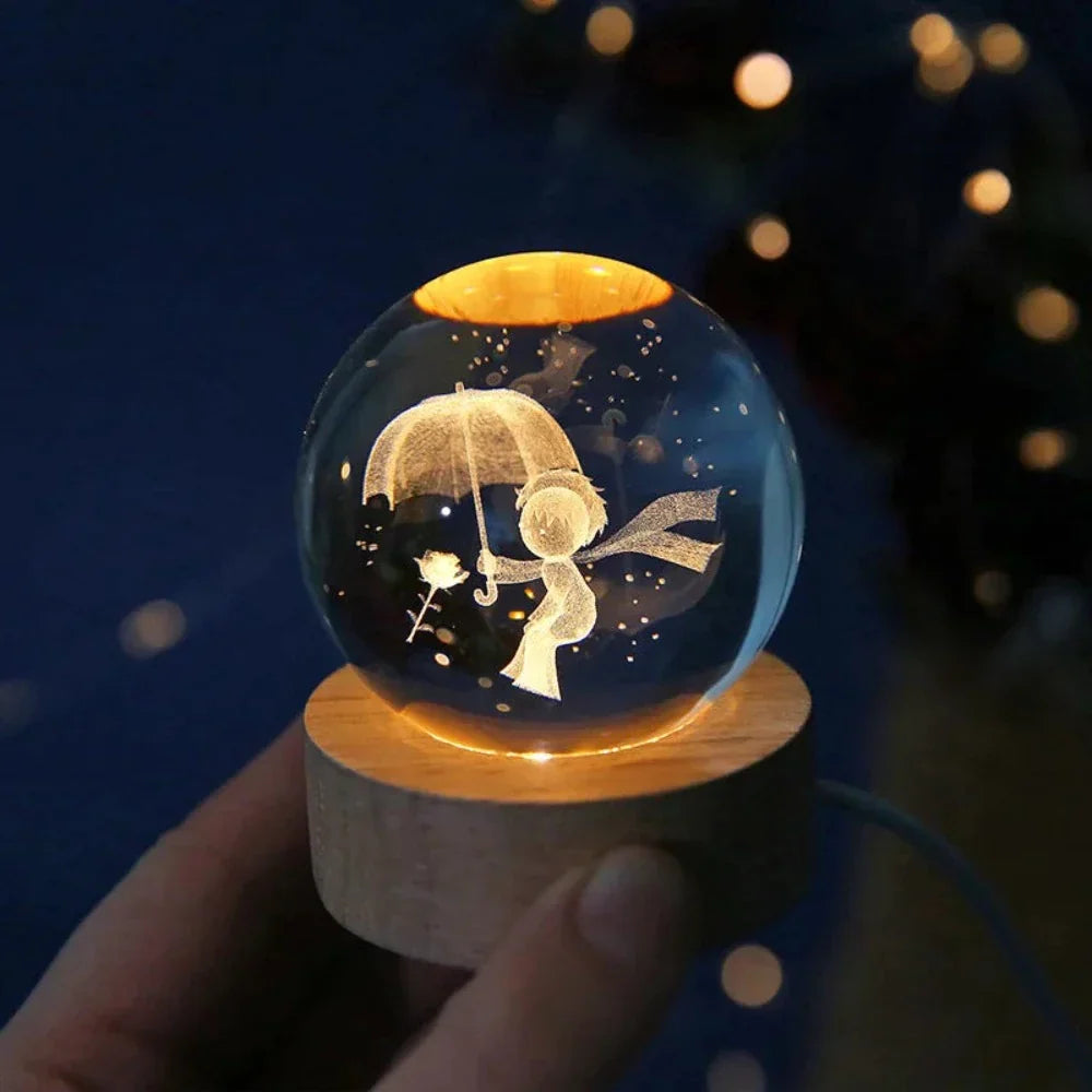 Crystal Ball Engraved with 3D Laser Technology
