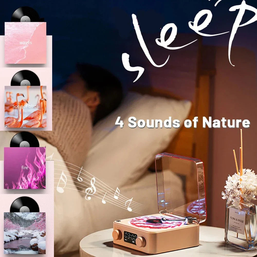 Retro Speaker with Waves Theme and Mini Bluetooth Connectivity
