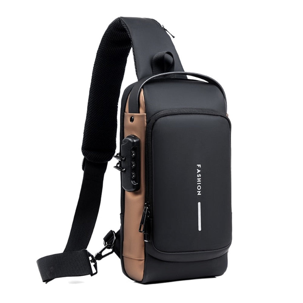 Antitheft Locking Crossbody Shoulder Bag