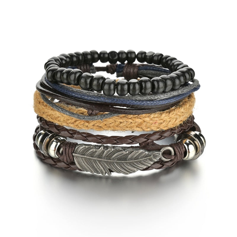 Contemporary Men's Layered Wristband