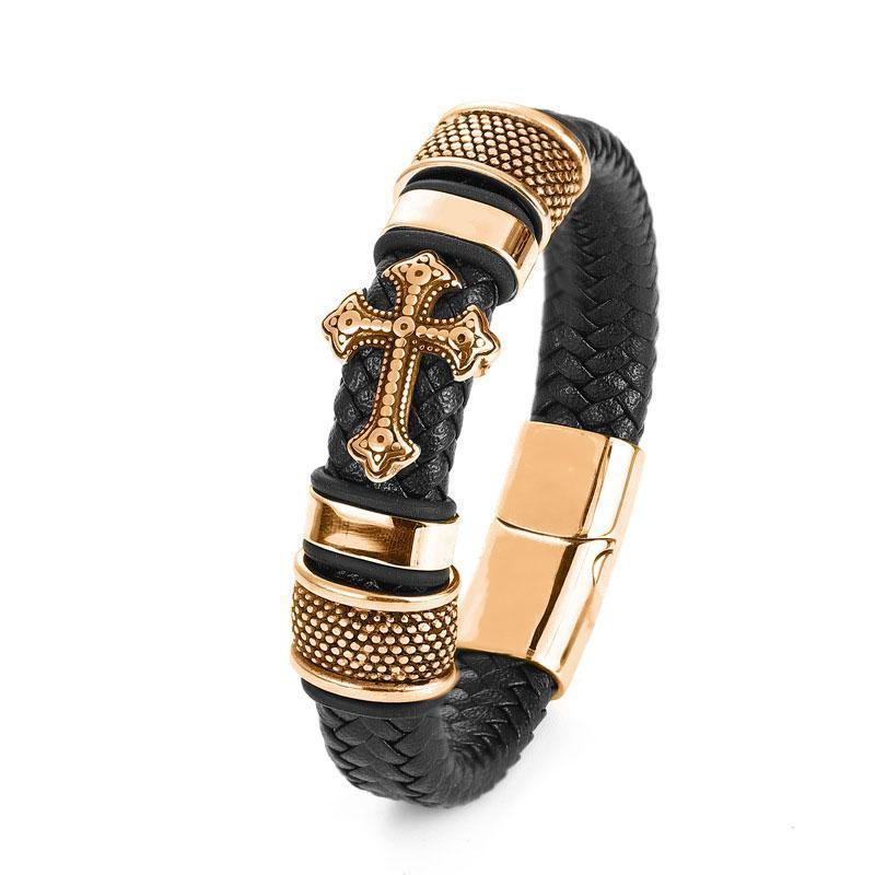 Braided Charm Bracelet Made from Vegan Leather