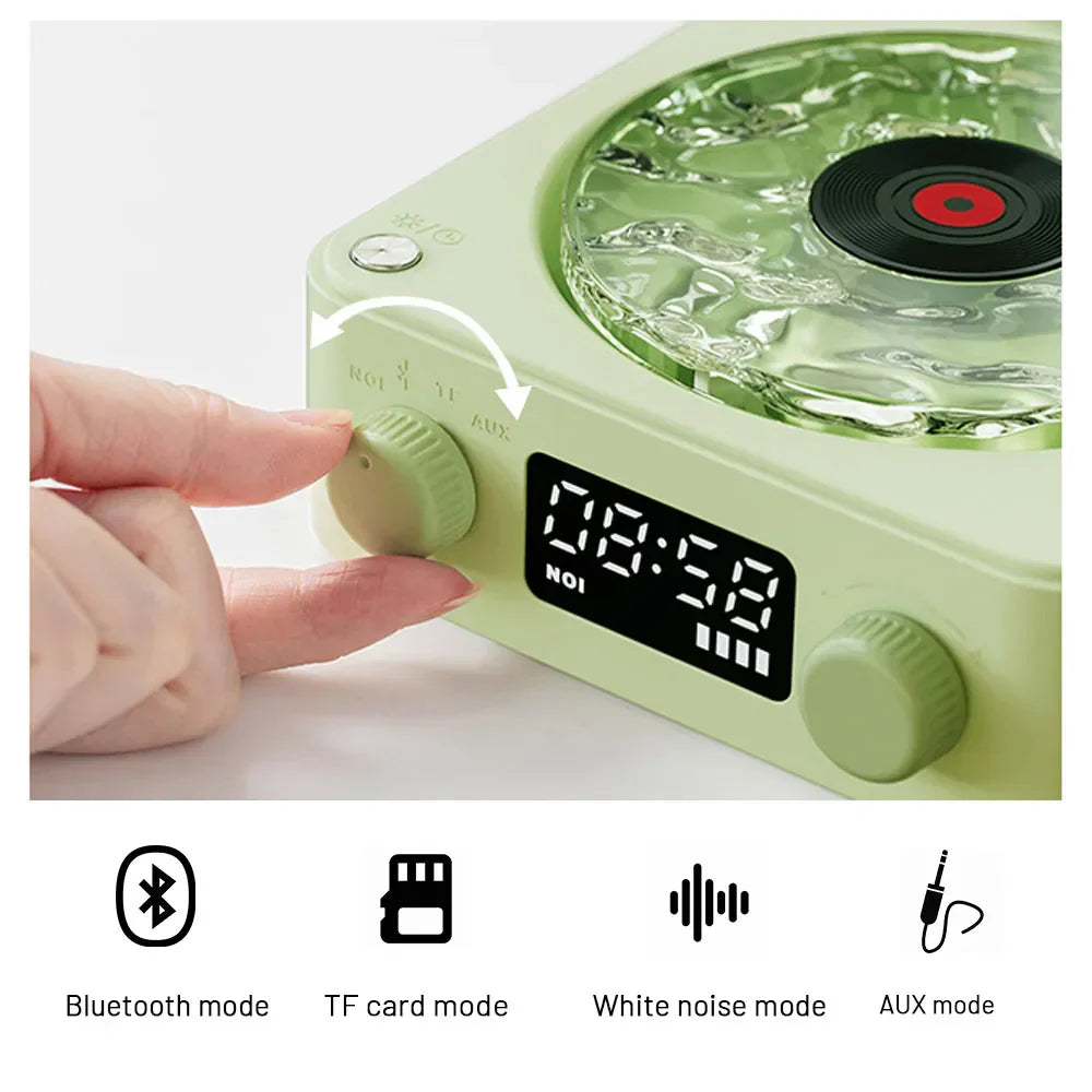 Retro Speaker with Waves Theme and Mini Bluetooth Connectivity