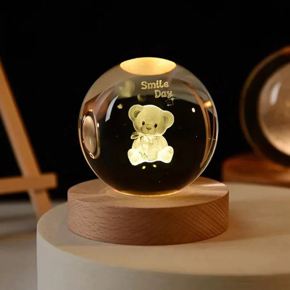 Crystal Ball Engraved with 3D Laser Technology